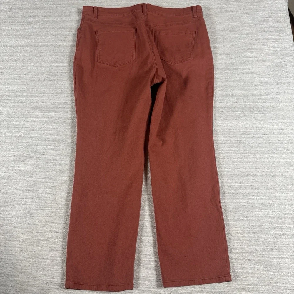 High Rise Straight Stretch Rust Mom Jeans Amanda 18 Short Gloria Vanderbuilt